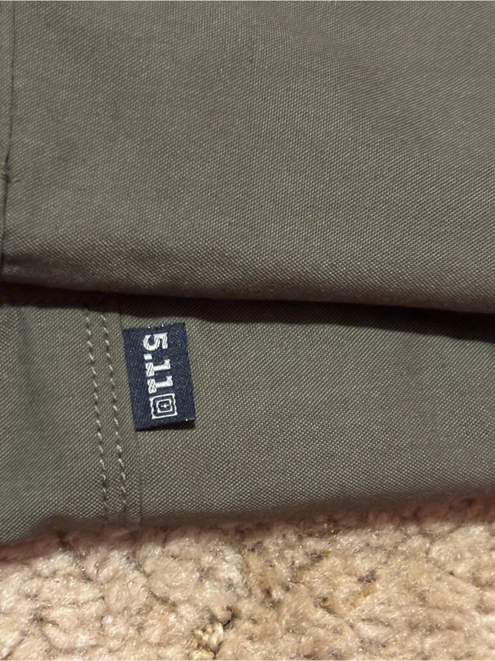 5.11 Tactical Men's Olive Pants with Reinforced Pockets - Picture 7 of 9